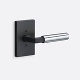 Sure-Loc LV100 FBL GRIP-SM 26 flat black / polished chrome dummy door lever