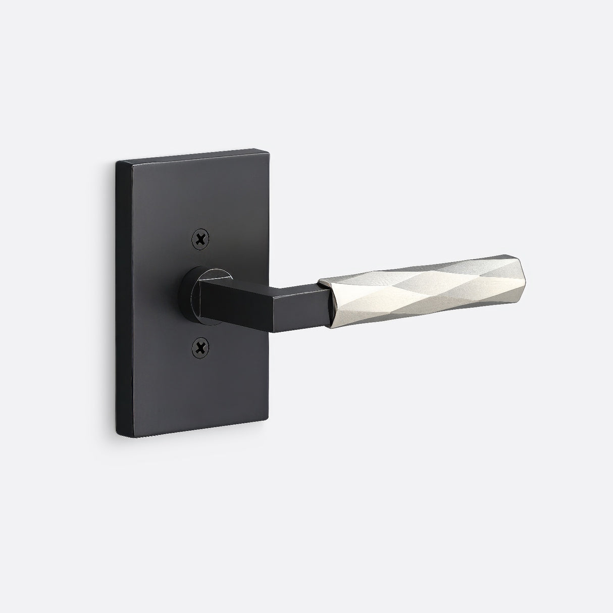 Sure-Loc LV100 FBL GRIP-VT 15 flat black / satin nickel dummy door lever