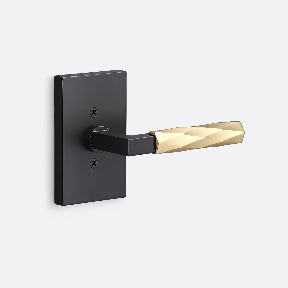 Sure-Loc LV100 FBL GRIP-VT SB flat black / satin brass dummy door lever