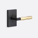 Sure-Loc LV100 FBL GRIP-VT SB flat black / satin brass dummy door lever