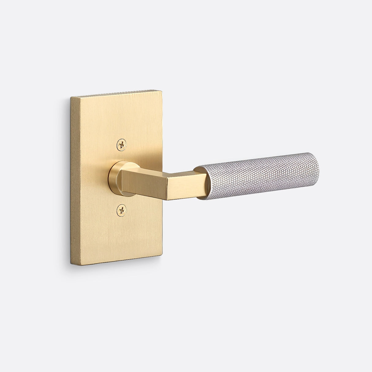 Sure-Loc LV100 SB GRIP-KN 15 satin brass / satin nickel dummy door lever