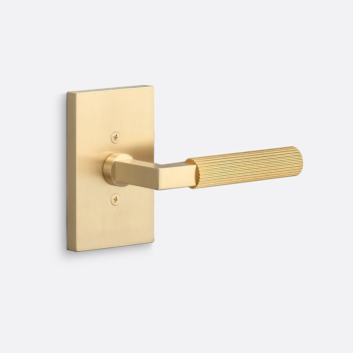 Sure-Loc LV100 SB GRIP-SKN SB satin brass dummy door lever