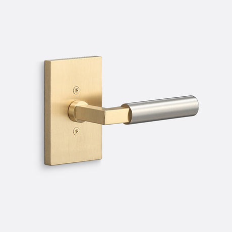 Sure-Loc LV100 SB GRIP-SM 15 satin brass / satin nickel dummy door lever