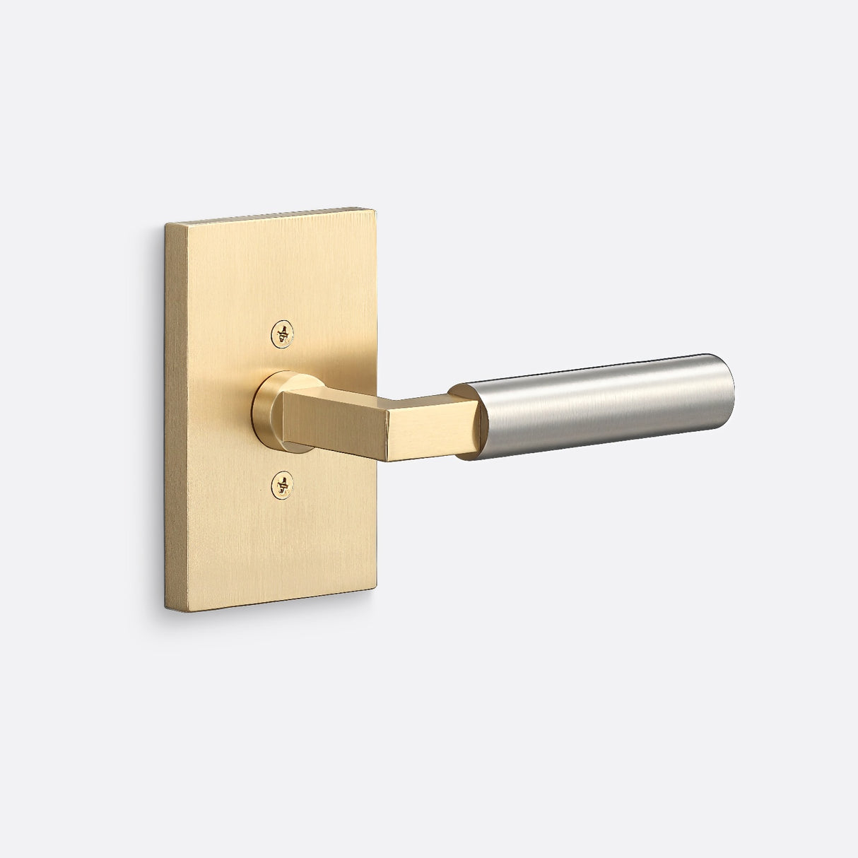 Sure-Loc LV100 SB GRIP-SM 15 satin brass / satin nickel dummy door lever