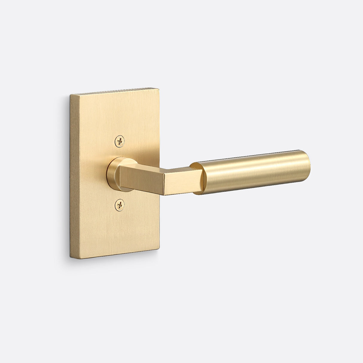 Sure-Loc LV100 SB GRIP-SM SB satin brass dummy door lever