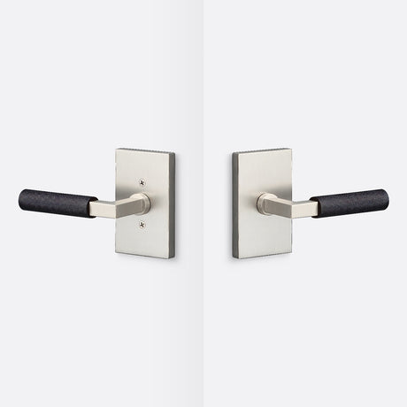 Sure-Loc LV101 15 GRIP-KN FBL satin nickel / flat black passage door lever