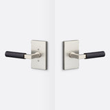 Sure-Loc LV101 15 GRIP-KN FBL satin nickel / flat black passage door lever