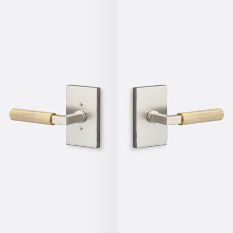 Sure-Loc LV101 15 GRIP-KN SB satin nickel / satin brass passage door lever