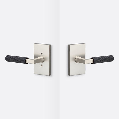 Sure-Loc LV101 15 GRIP-SKN FBL satin nickel / flat black passage door lever