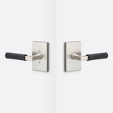 Sure-Loc LV101 15 GRIP-SKN FBL satin nickel / flat black passage door lever