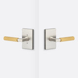 Sure-Loc LV101 15 GRIP-SKN SB satin nickel / satin brass passage door lever