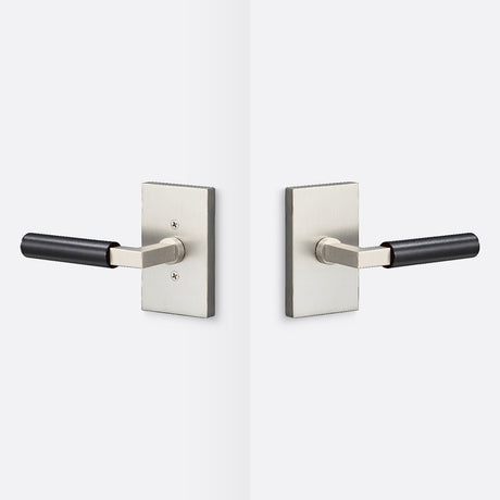Sure-Loc LV101 15 GRIP-SM FBL satin nickel / flat black passage door lever