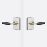 Sure-Loc LV101 15 GRIP-SM FBL satin nickel / flat black passage door lever