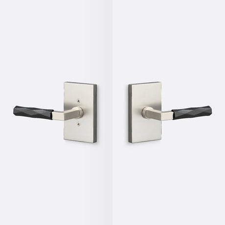 Sure-Loc LV101 15 GRIP-VT FBL satin nickel / flat black passage door lever