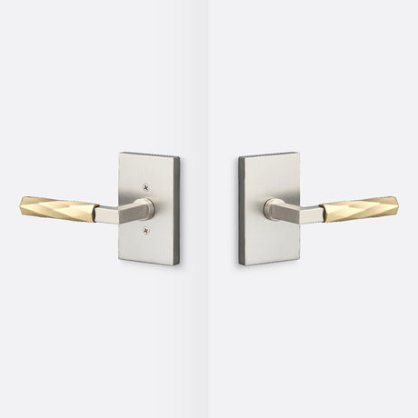 Sure-Loc LV101 15 GRIP-VT SB satin nickel / satin brass passage door lever
