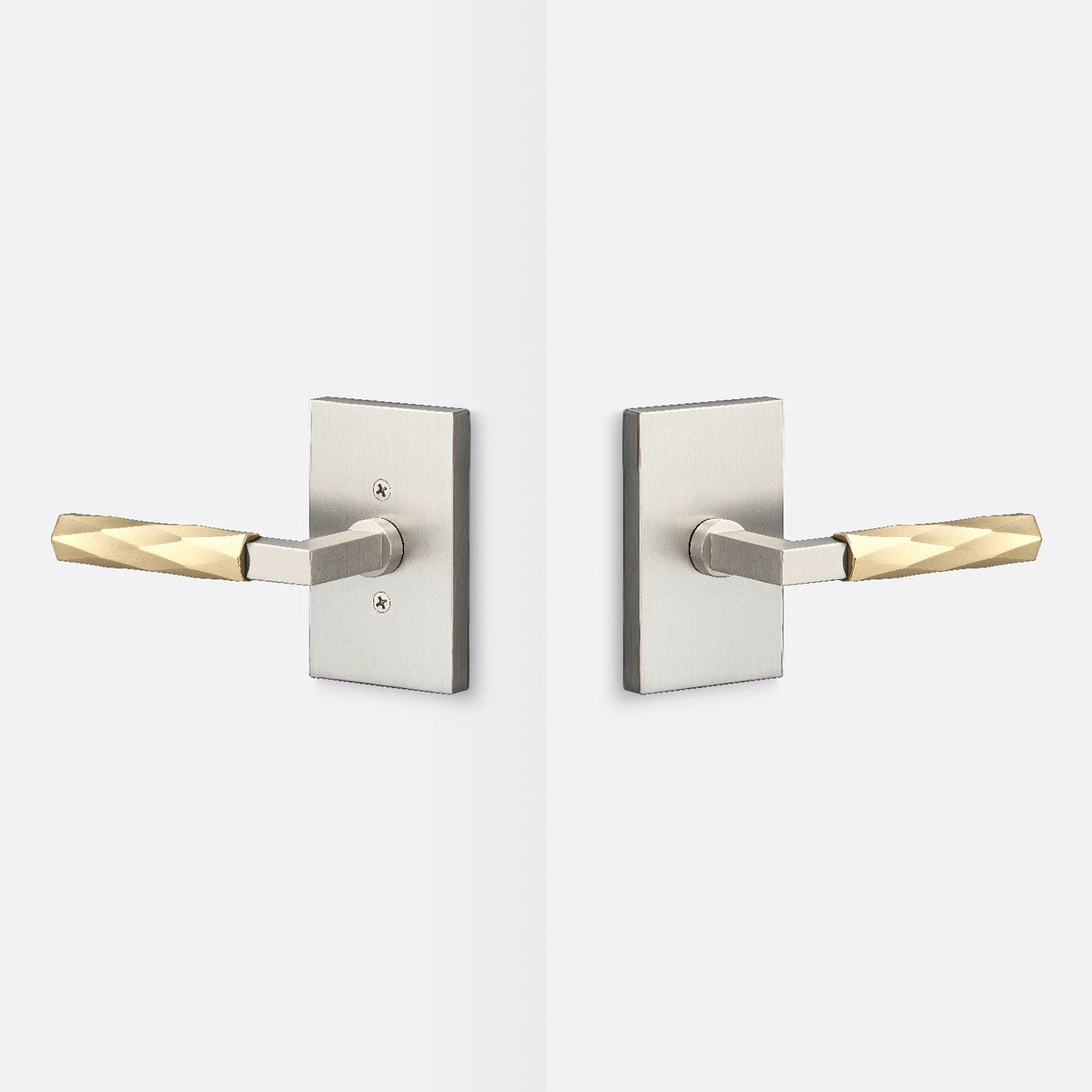 Sure-Loc LV101 15 GRIP-VT SB satin nickel / satin brass passage door lever
