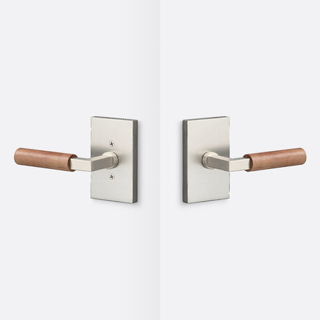 Sure-Loc LV101 15 GRIP-WN satin nickel / walnut passage door lever