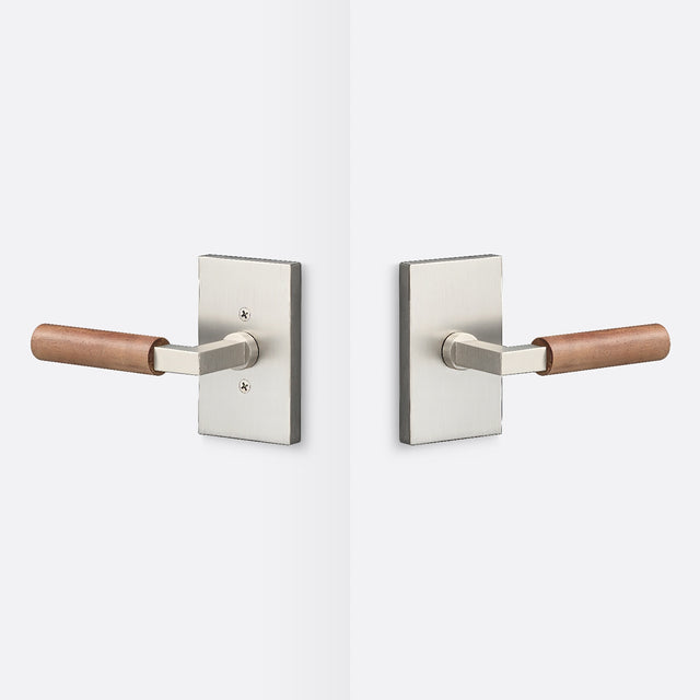 Sure-Loc LV101 15 GRIP-WN satin nickel / walnut passage door lever