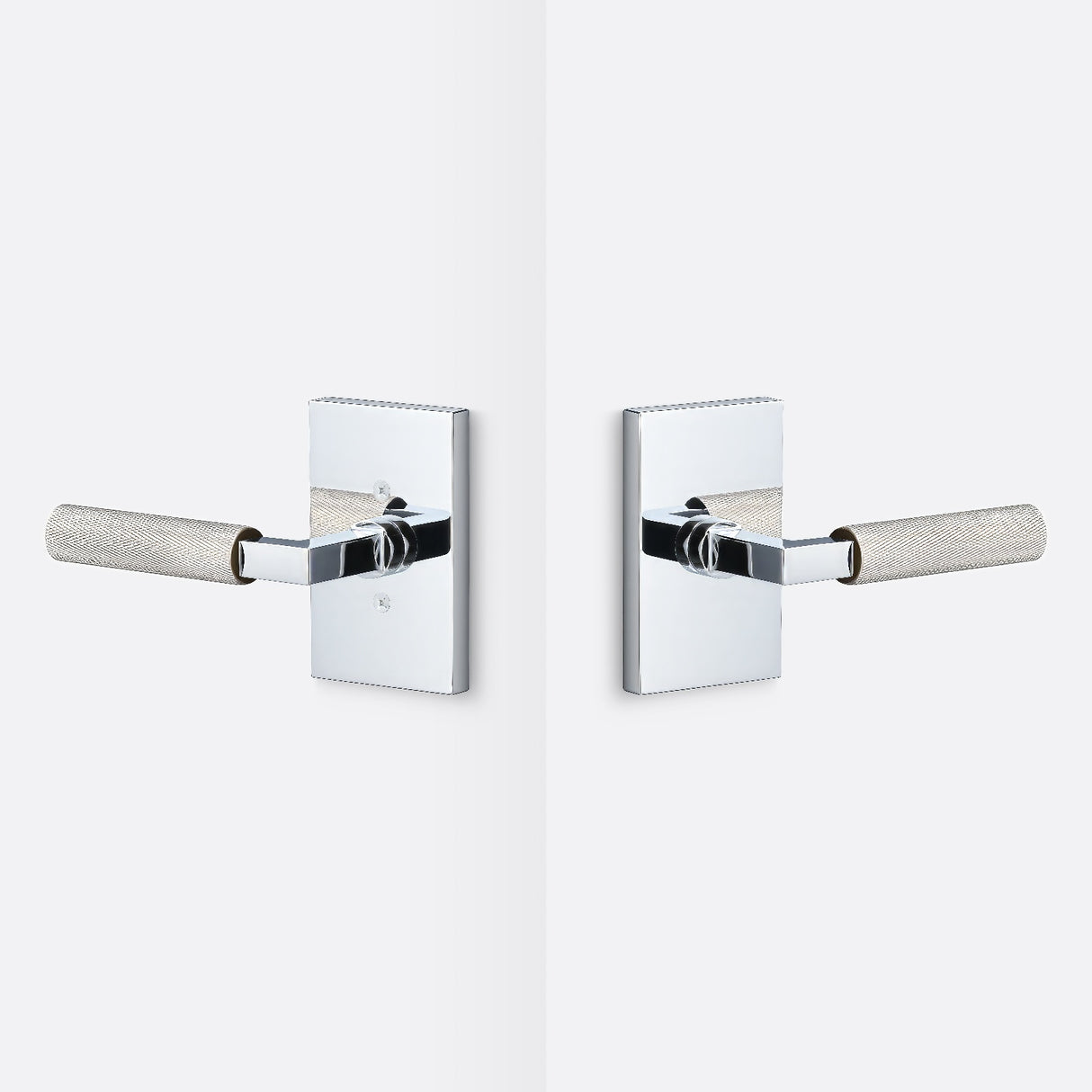Sure-Loc LV101 26 GRIP-KN 15 polished chrome / satin nickel passage door lever