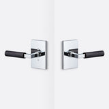 Sure-Loc LV101 26 GRIP-KN FBL polished chrome / flat black passage door lever