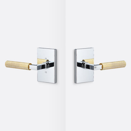 Sure-Loc LV101 26 GRIP-KN SB polished chrome / satin brass passage door lever