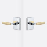 Sure-Loc LV101 26 GRIP-KN SB polished chrome / satin brass passage door lever