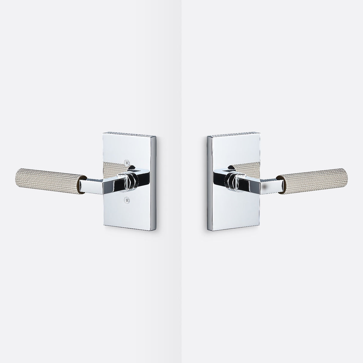 Sure-Loc LV101 26 GRIP-SKN 15 polished chrome / satin nickel passage door lever