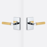 Sure-Loc LV101 26 GRIP-SKN SB polished chrome / satin brass passage door lever