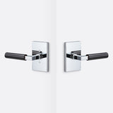Sure-Loc LV101 26 GRIP-SM FBL polished chrome / flat black passage door lever