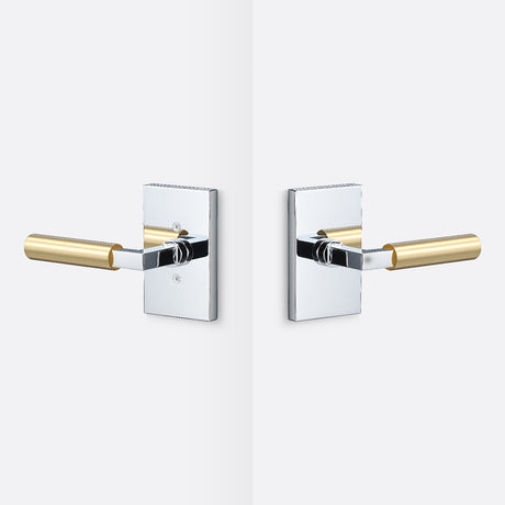 Sure-Loc LV101 26 GRIP-SM SB polished chrome / satin brass passage door lever
