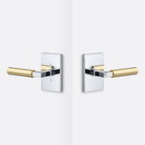 Sure-Loc LV101 26 GRIP-SM SB polished chrome / satin brass passage door lever