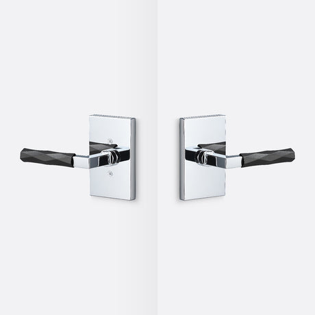 Sure-Loc LV101 26 GRIP-VT FBL polished chrome / flat black passage door lever