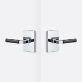 Sure-Loc LV101 26 GRIP-VT FBL polished chrome / flat black passage door lever