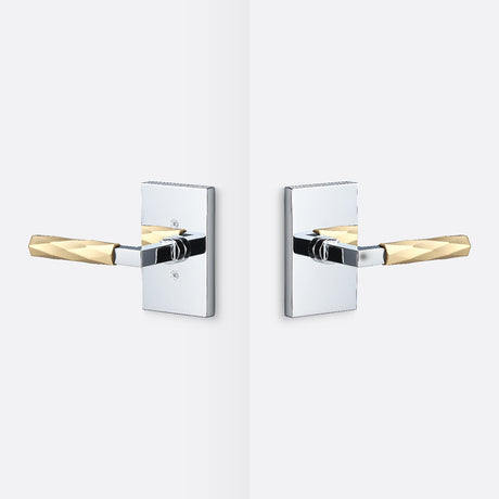 Sure-Loc LV101 26 GRIP-VT SB polished chrome / satin brass passage door lever