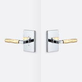 Sure-Loc LV101 26 GRIP-VT SB polished chrome / satin brass passage door lever