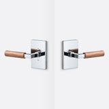 Sure-Loc LV101 26 GRIP-WN polished chrome / walnut passage door lever