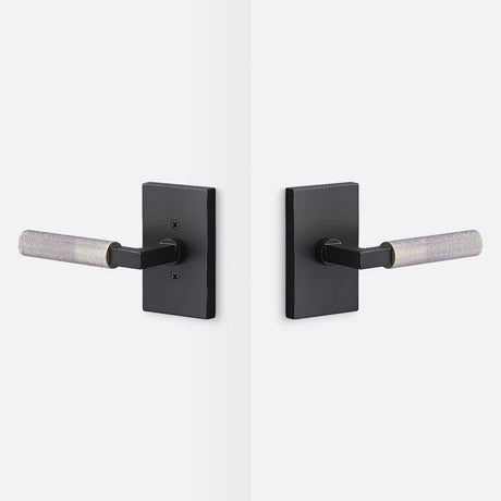 Sure-Loc LV101 FBL GRIP-KN 15 flat black / satin nickel passage door lever