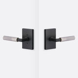 Sure-Loc LV101 FBL GRIP-KN 15 flat black / satin nickel passage door lever