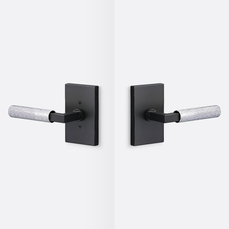 Sure-Loc LV101 FBL GRIP-KN 26 flat black / polished chrome passage door lever