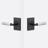 Sure-Loc LV101 FBL GRIP-KN 26 flat black / polished chrome passage door lever