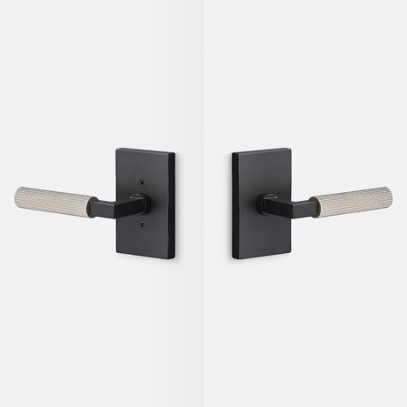 Sure-Loc LV101 FBL GRIP-SKN 15 flat black / satin nickel passage door lever