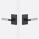 Sure-Loc LV101 FBL GRIP-SKN 15 flat black / satin nickel passage door lever