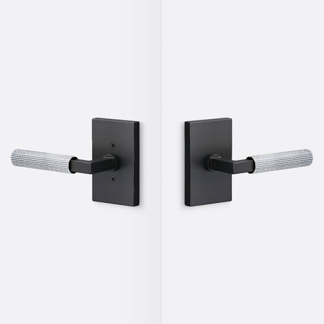 Sure-Loc LV101 FBL GRIP-SKN 26 flat black / polished chrome passage door lever