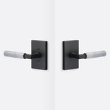 Sure-Loc LV101 FBL GRIP-SKN 26 flat black / polished chrome passage door lever