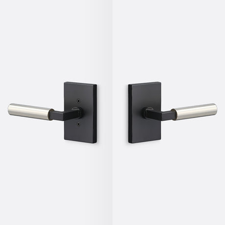 Sure-Loc LV101 FBL GRIP-SM 15 flat black / satin nickel passage door lever
