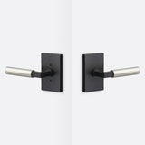 Sure-Loc LV101 FBL GRIP-SM 15 flat black / satin nickel passage door lever