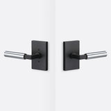 Sure-Loc LV101 FBL GRIP-SM 26 flat black / polished chrome passage door lever