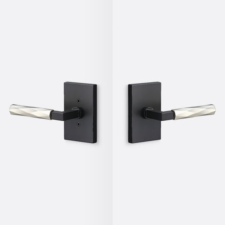 Sure-Loc LV101 FBL GRIP-VT 15 flat black / satin nickel passage door lever