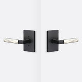 Sure-Loc LV101 FBL GRIP-VT 15 flat black / satin nickel passage door lever
