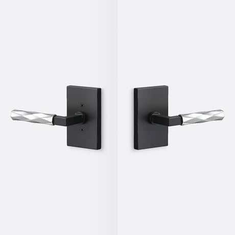 Sure-Loc LV101 FBL GRIP-VT 26 flat black / polished chrome passage door lever